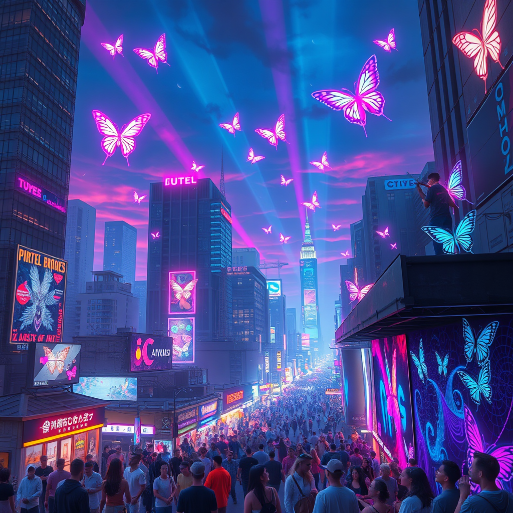 Neon Dreams: A Cyberpunk Canvas
